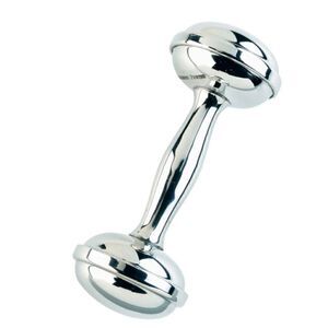 Salisbury Pewter Dumbbell Baby Rattle